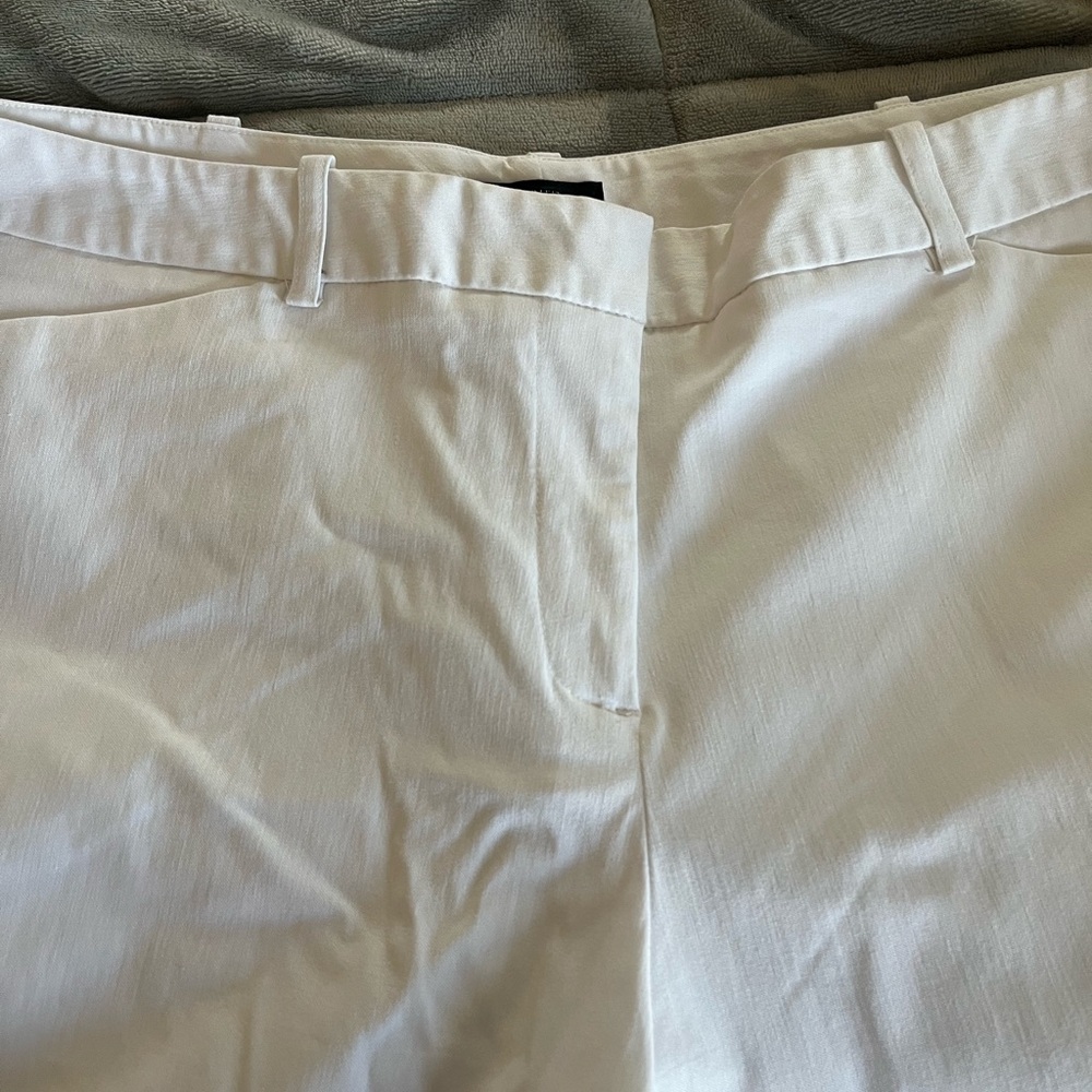 Ladies White Ankle Pants - Picture 4 of 6